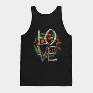 LOVE garden twigs hearts and flowers Tank Top